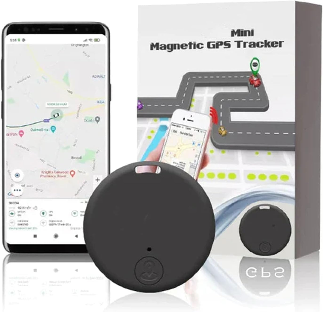 GPS Locator | Magnetic Attachment | Real-Time Tracking Via App | SafeTrack