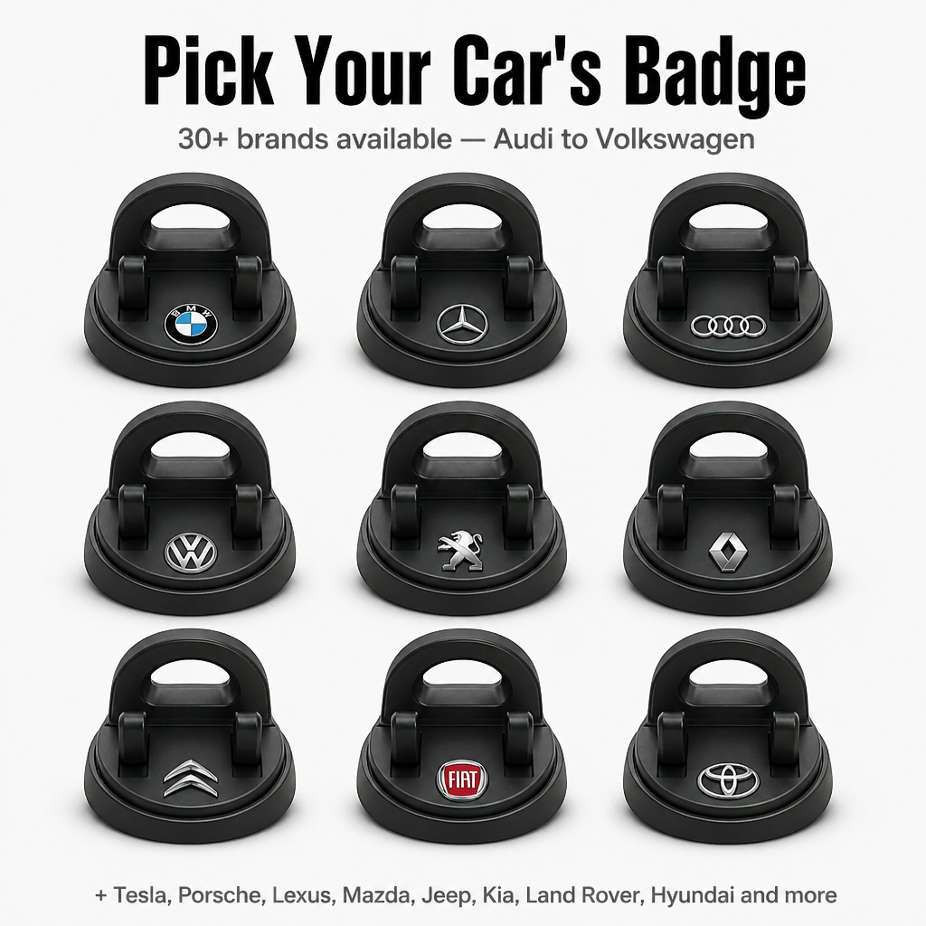 LumaRide™ — Attach Your Phone in Seconds Using Your Car's Emblem | 30-Day Guarantee