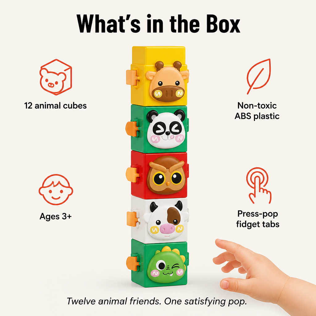 BrillieBlocks™ — Snap 12 Animal Pals Into Towers Kids Can’t Stop Building