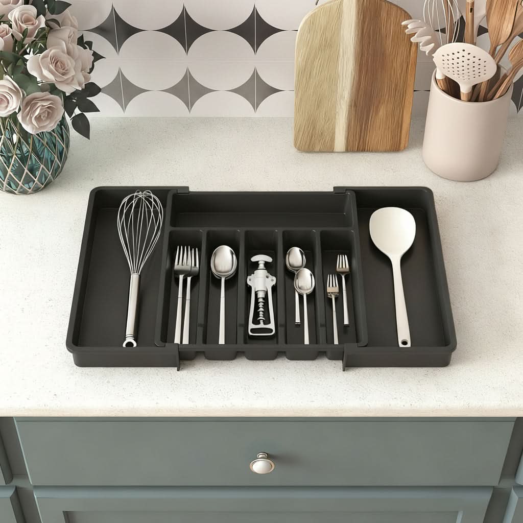Expandable Kitchen Drawer Utensil Organizer