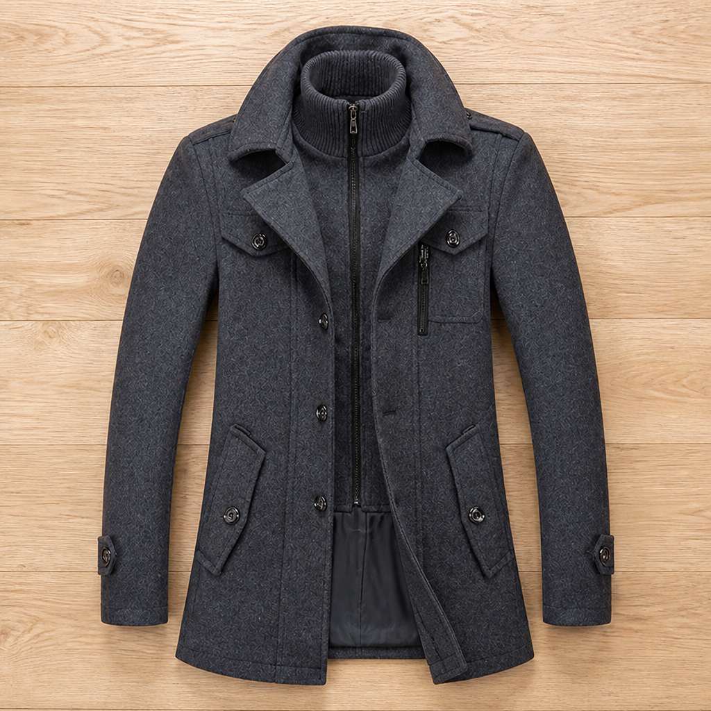 Double Shield Wool Coat™ — Command Warmth and Confidence Wherever You Go