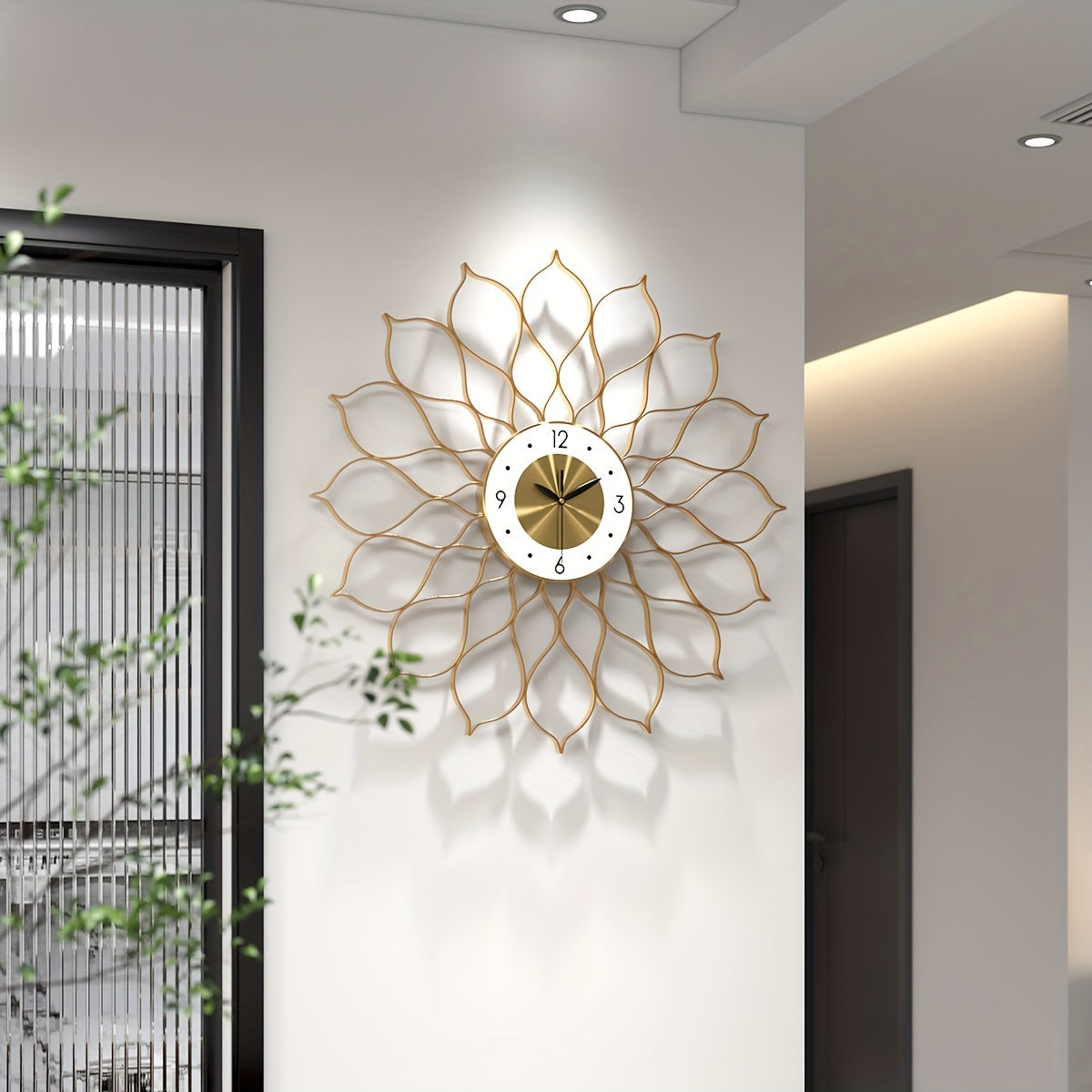 LUXORIA – Elegant Golden Hollow Wall Timepiece