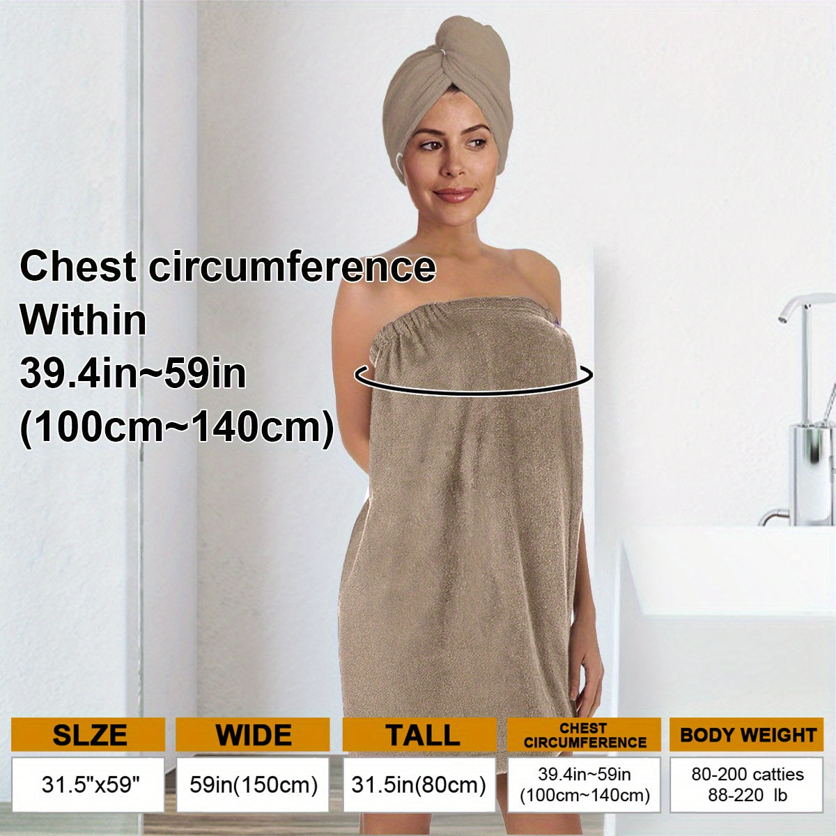 SerenityWrap - Luxurious Lightweight Bathrobe & Towel Set