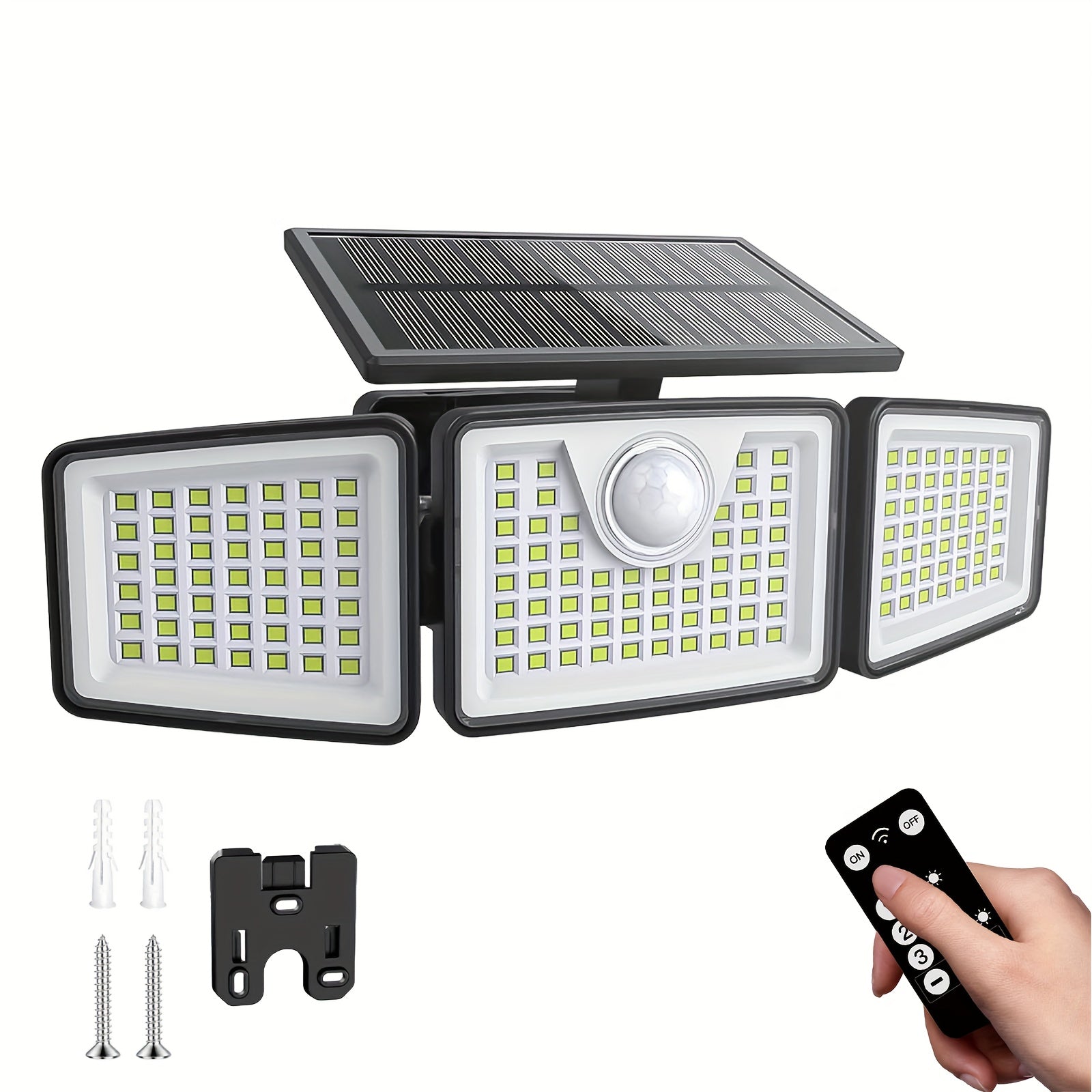 LUMINA 2500 Lumen Solar Outdoor Security Lights with Motion Detection