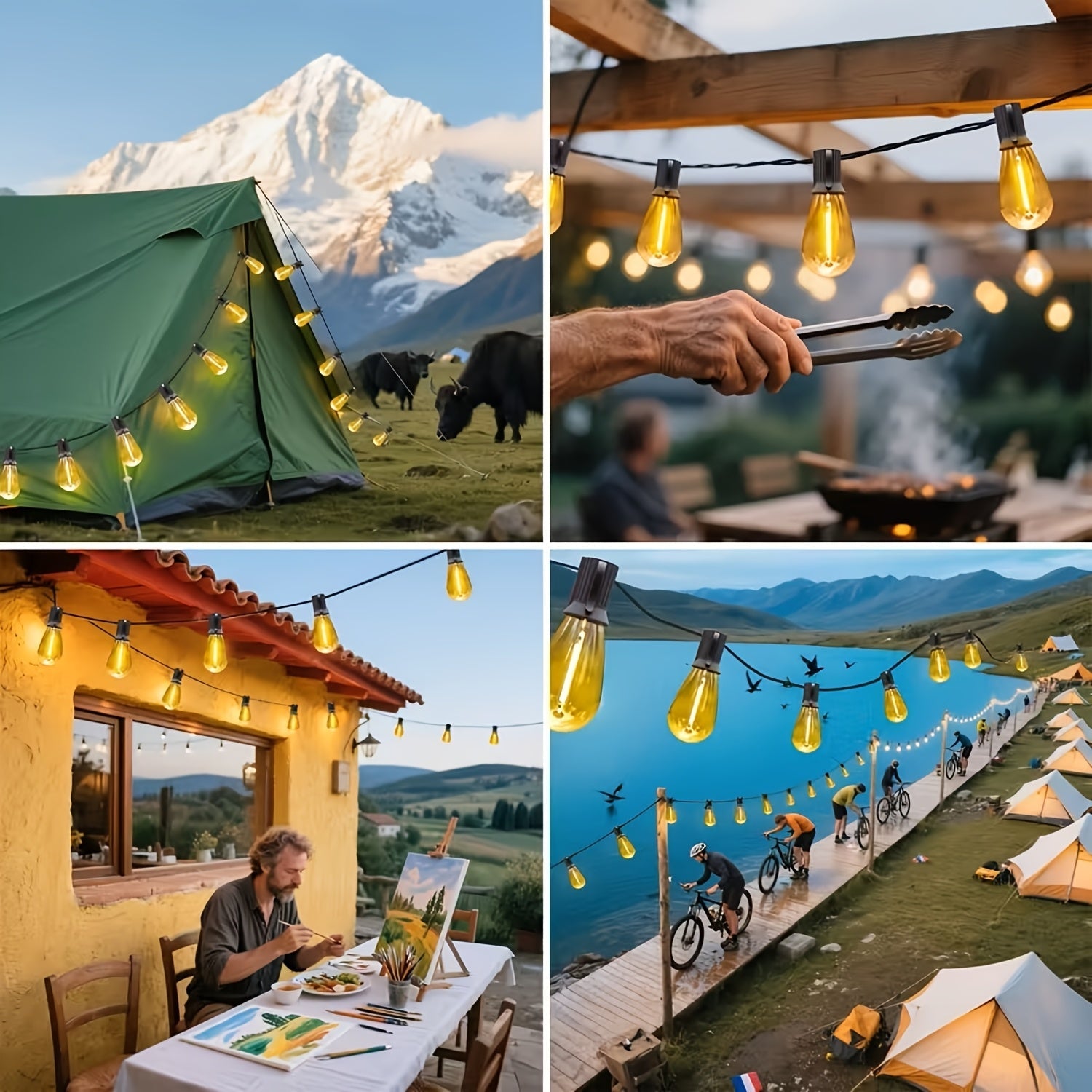 Lumoscape - 100FT Solar-Powered LED String Lights with Adjustable Brightness