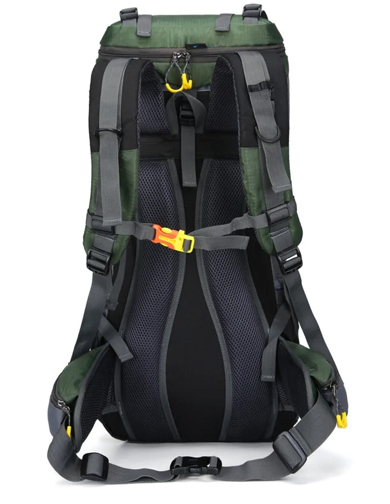 60L Adventure-Ready Waterproof Backpack for Outdoor Enthusiasts
