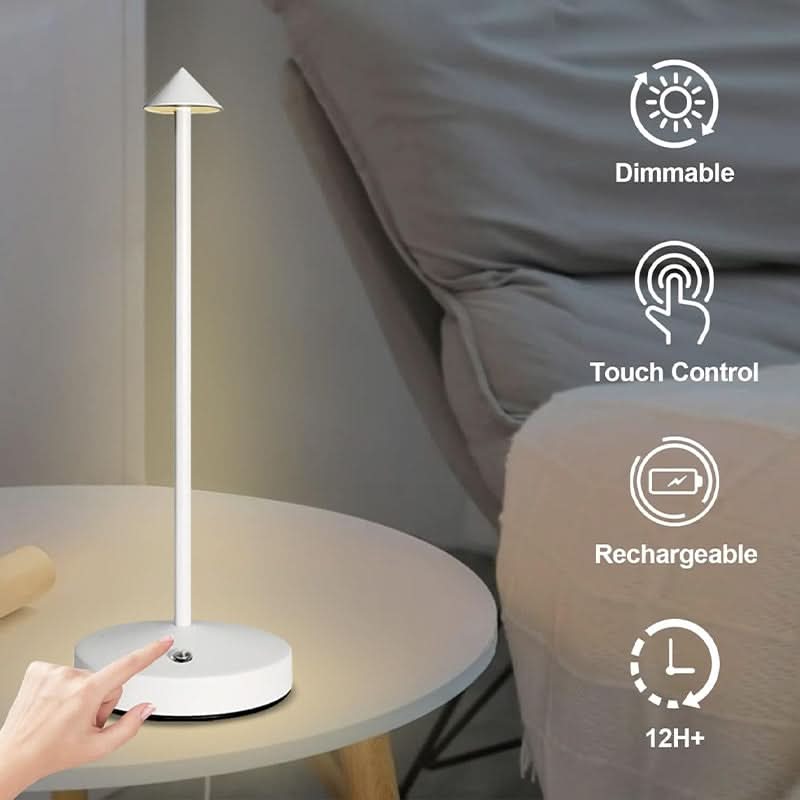 Wireless Rechargeable LED Desk Lamp with Touch Sensor for Ambient Lighting