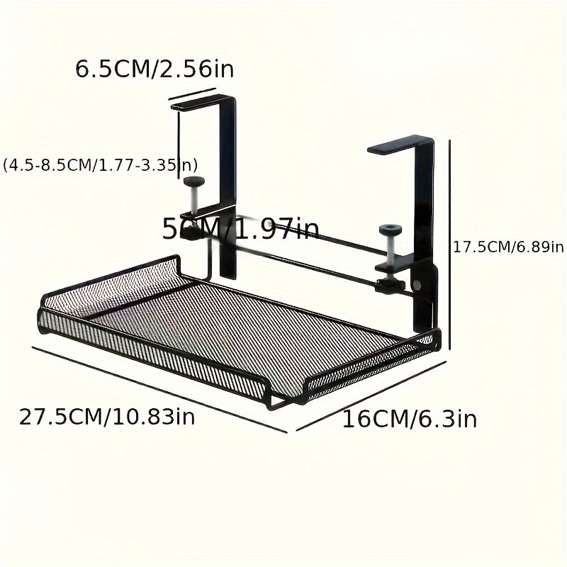 Versatile Metal Desk Organizer with Easy Installation
