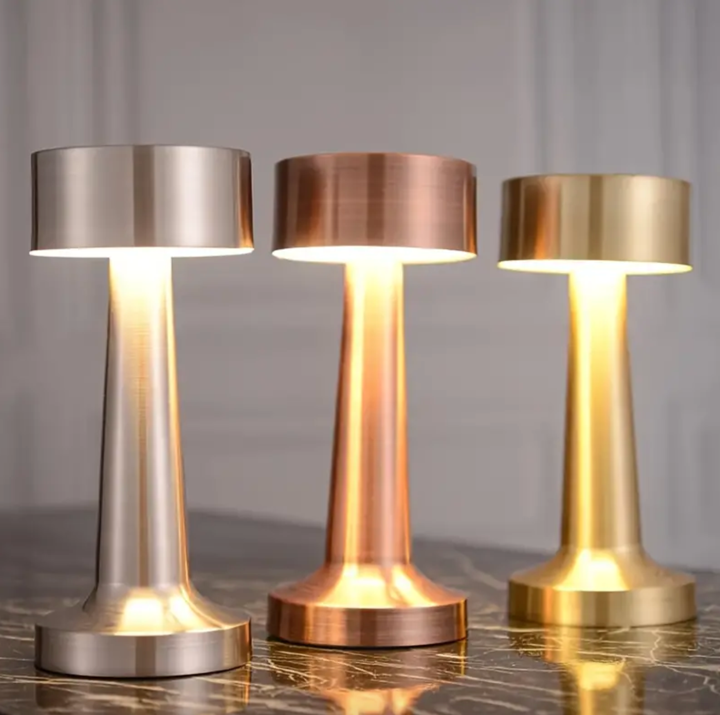 Wireless Dimmable LED Rechargeable Table Lamp ModernArt – Contemporary Touch Control | Living Room | Reading Lamp | Bedside Lamp