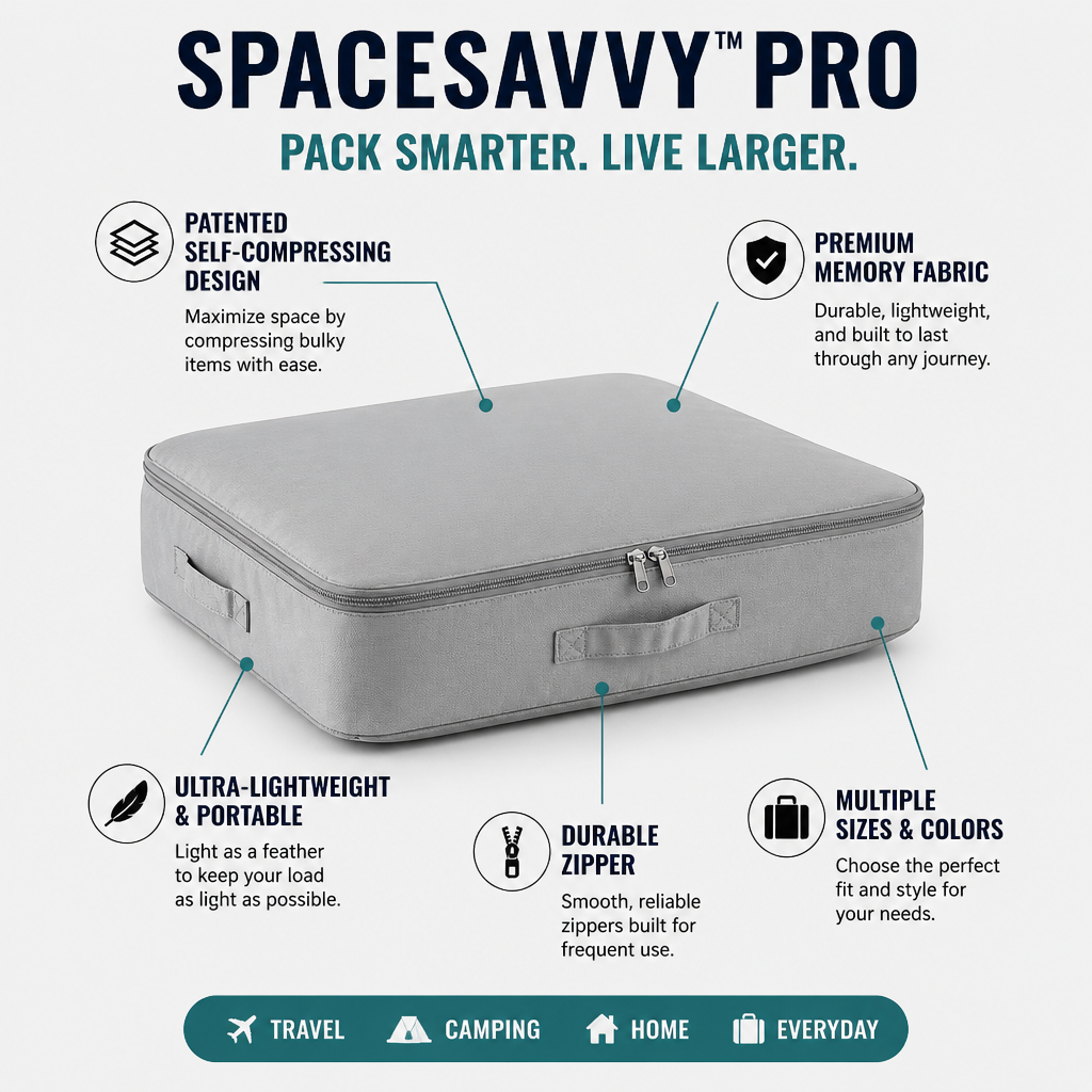 SpaceSavvy™ Pro — Crush Clutter, Unleash Freedom, Pack Like a Pro
