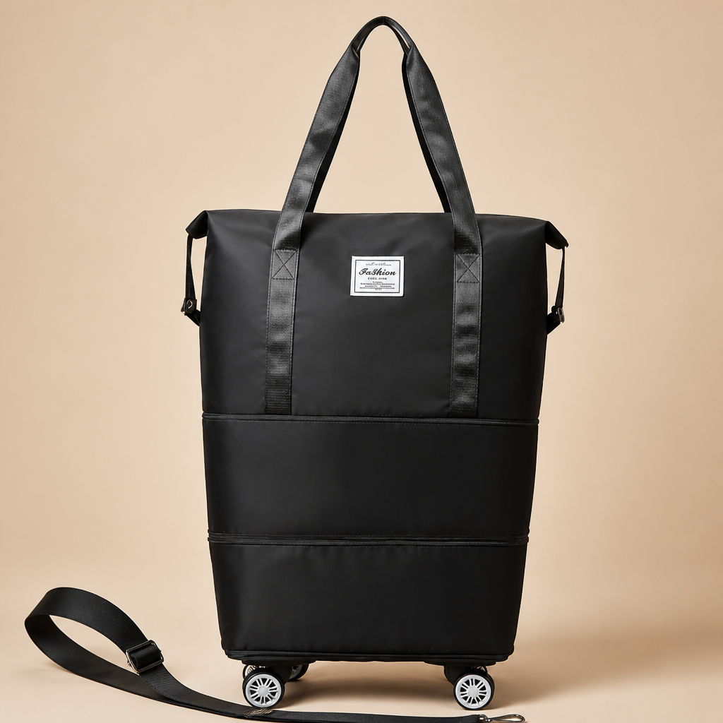Voyana™ – Expandable Rolling Travel Tote with Detachable Wheels