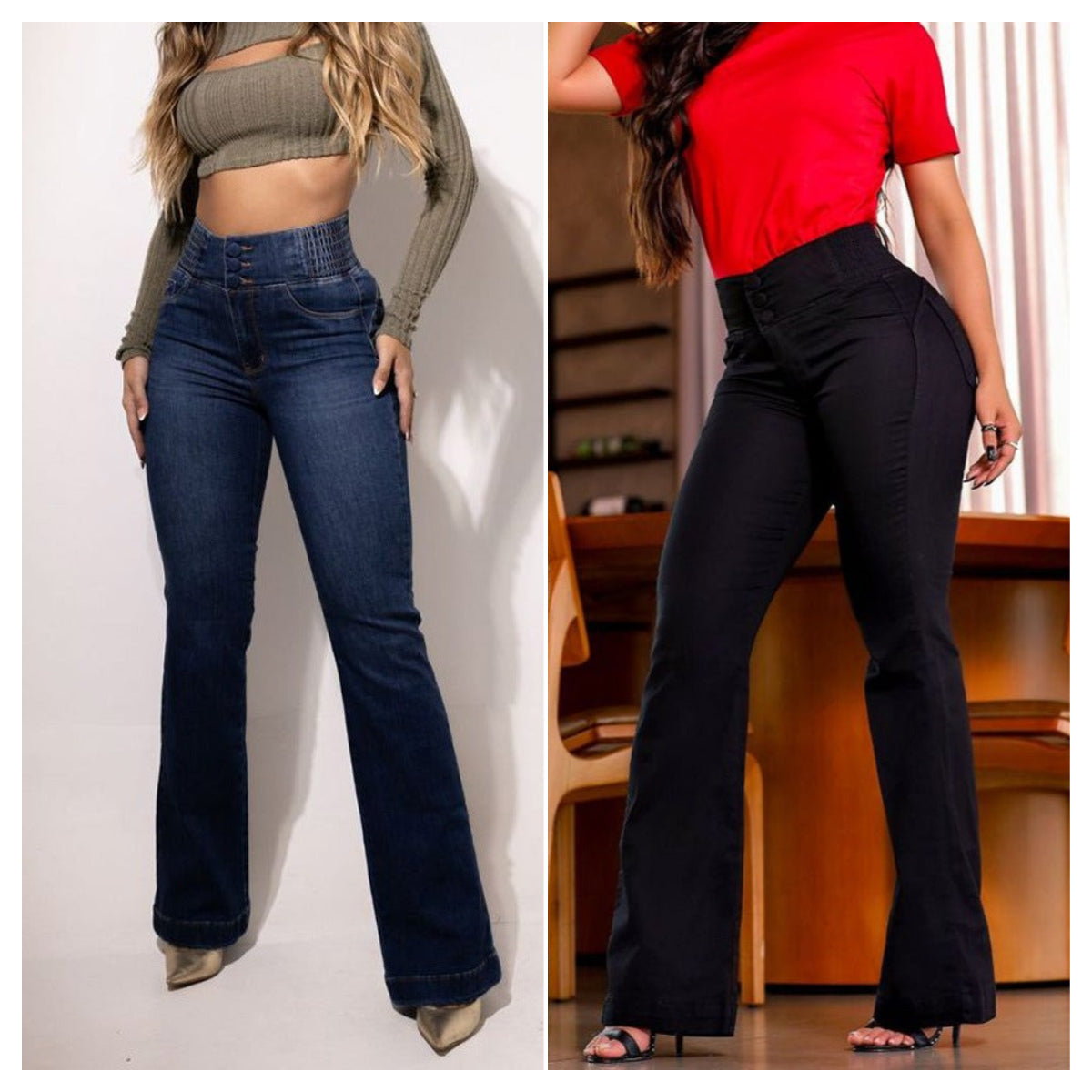 LuxeContour™ High Waist Flare Jeans — Shape Your Curves and Stretch Your Confidence All Day Long