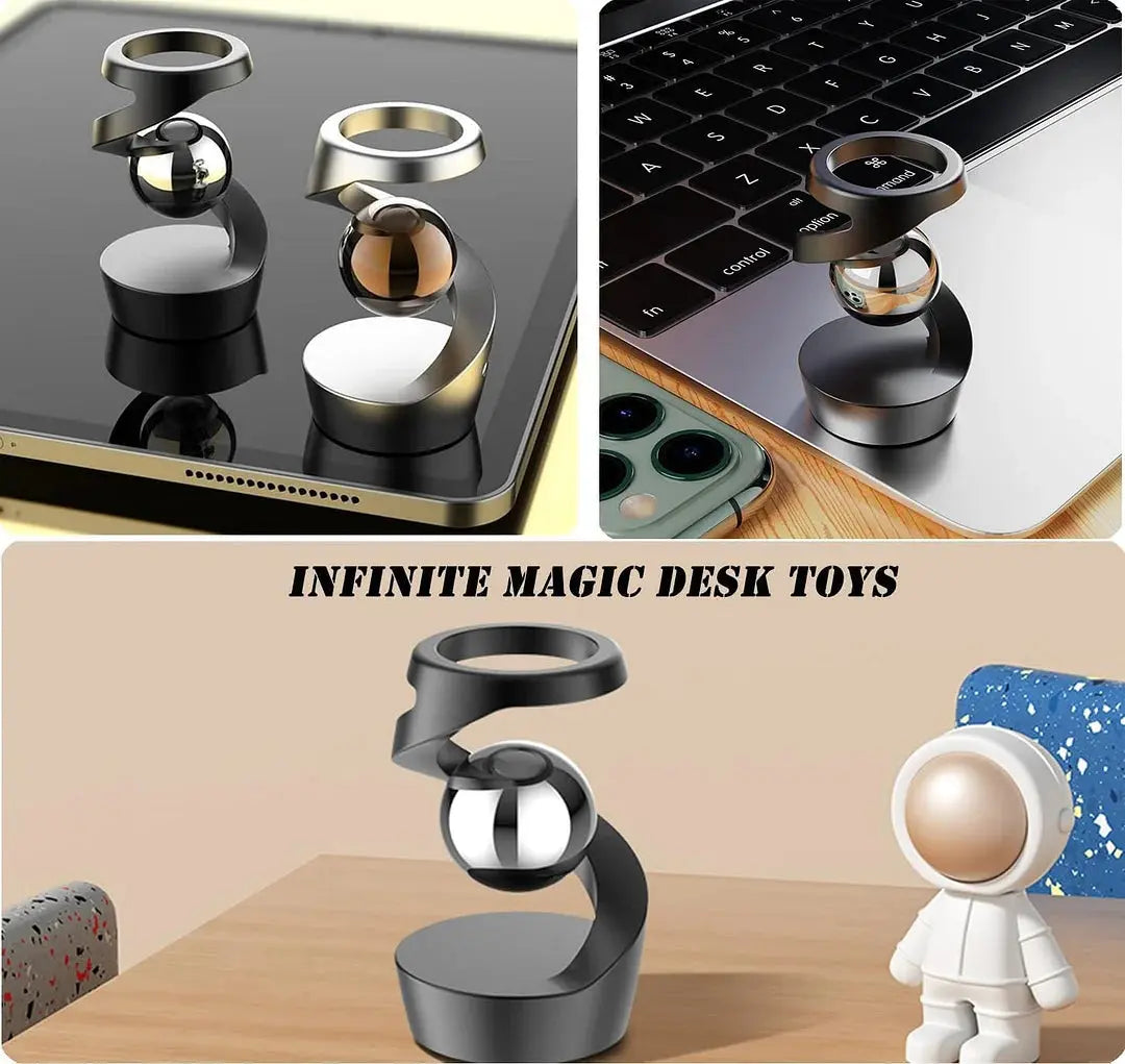 Kinetic Desk Gadget Showcasing Floating Gravity