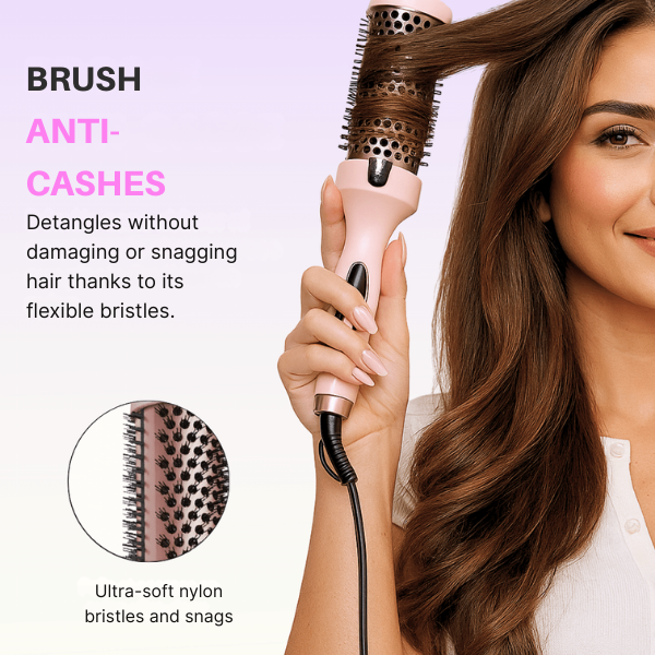 Glissora™ Ionic Ceramic Heated Brush — Transform Tangled Hair into Silky, Show-Stopping Shine Instantly