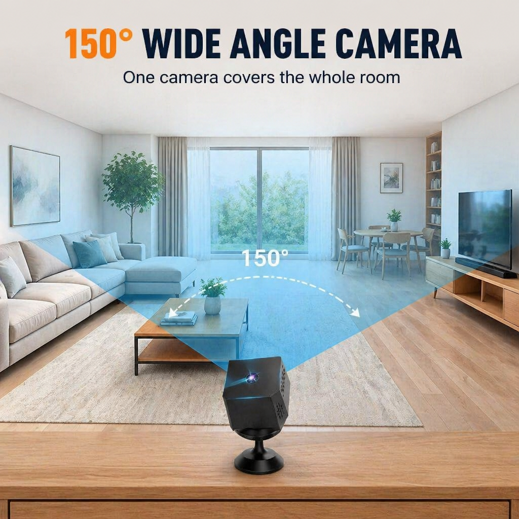 Zoomora™ Mini Cam — View Every Room Day and Night, Wherever You Are