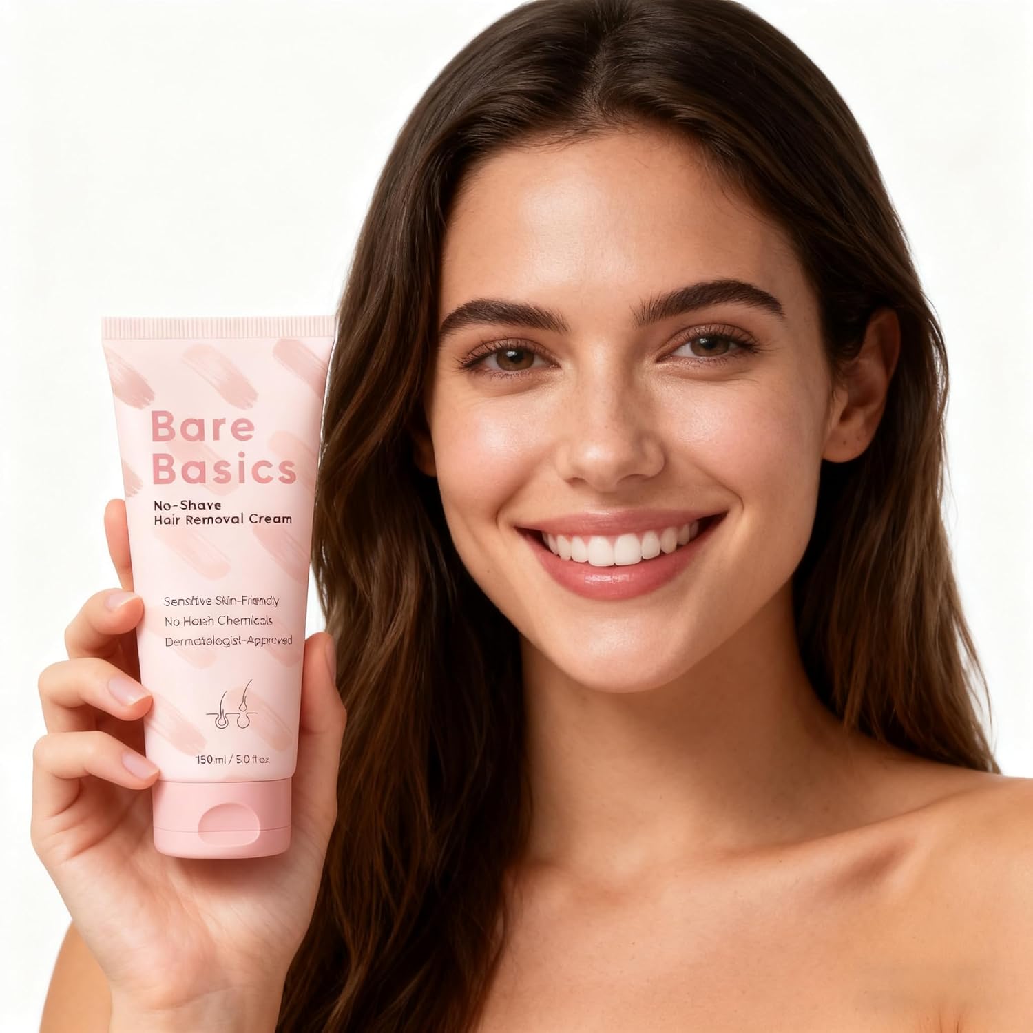 BareBasic™ No-Shave Hair Removal Cream — Smooth, Silky Skin in Minutes Without the Pain or Irritation
