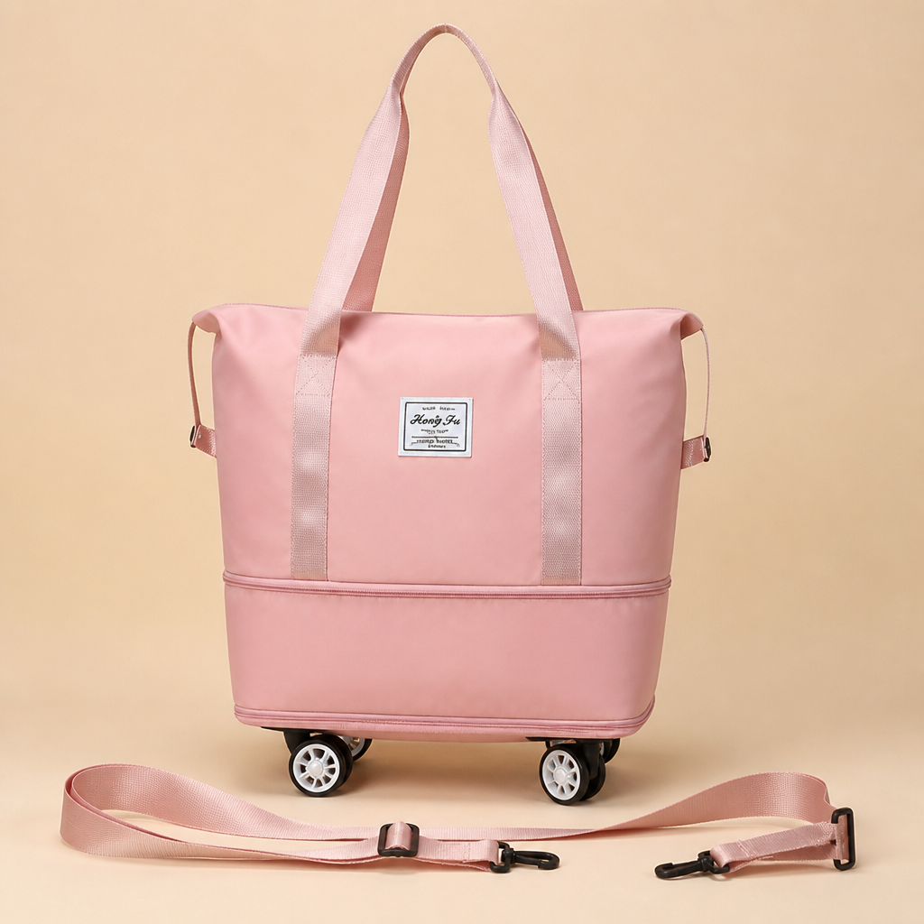 Voyana™ – Expandable Rolling Travel Tote with Detachable Wheels