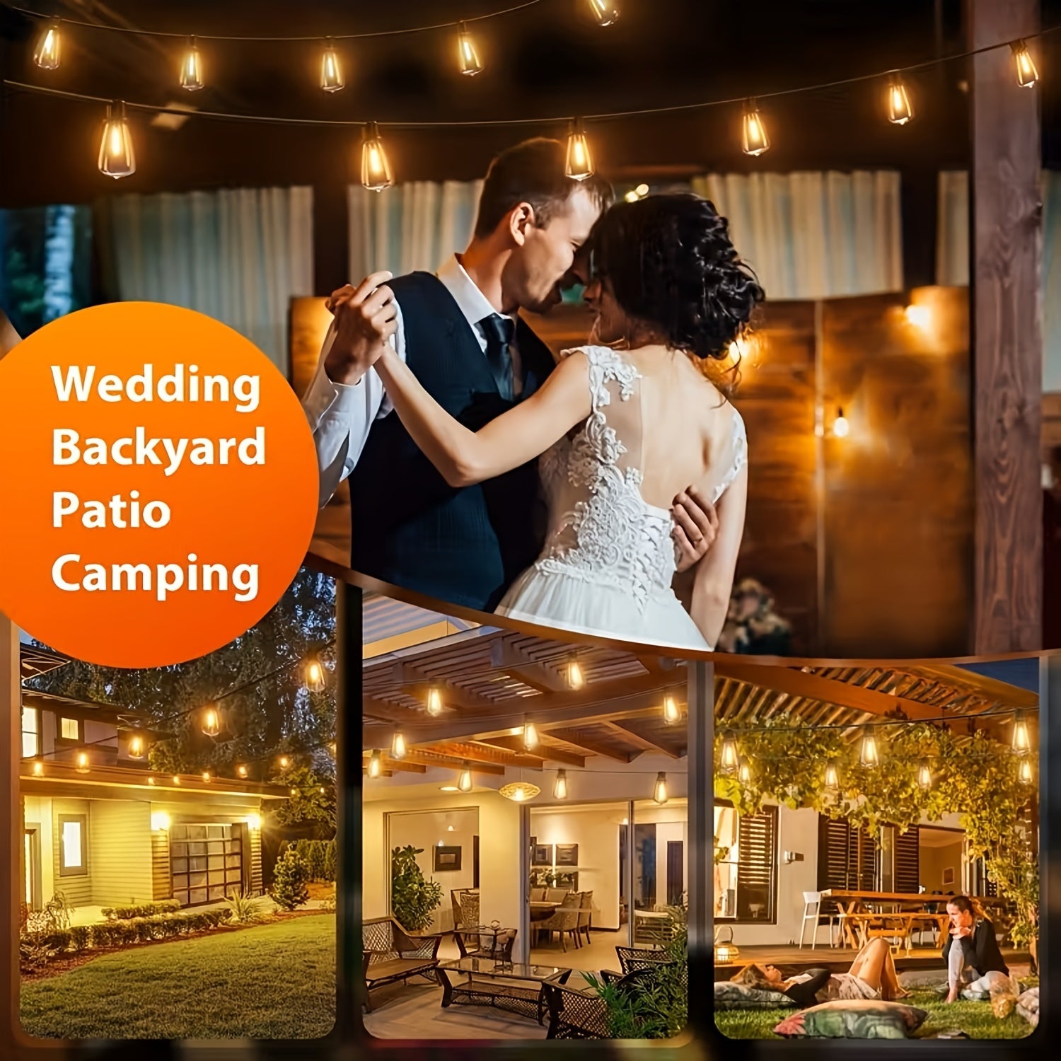 Lumoscape - 100FT Solar-Powered LED String Lights with Adjustable Brightness