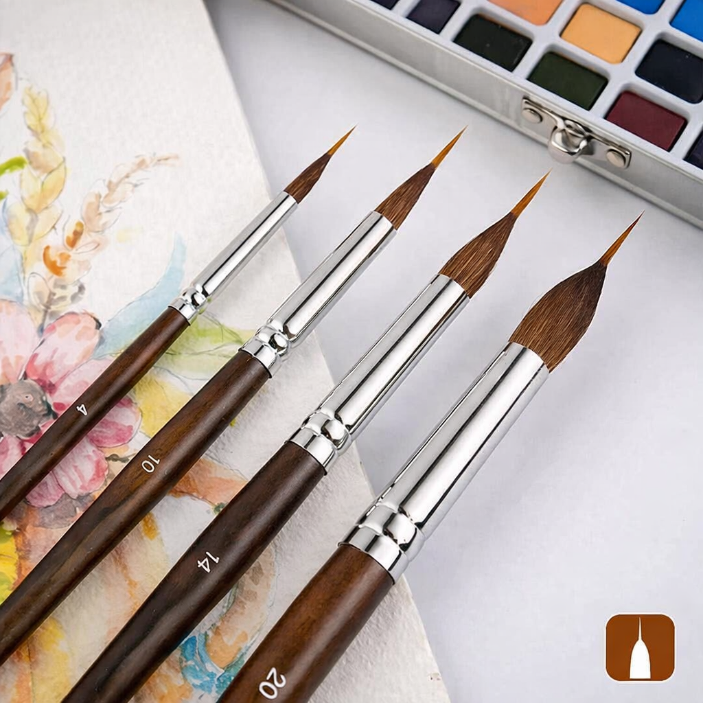 Detailing Brush Kit | Fine Lines & Precision | Wooden Handle | PinPointPro