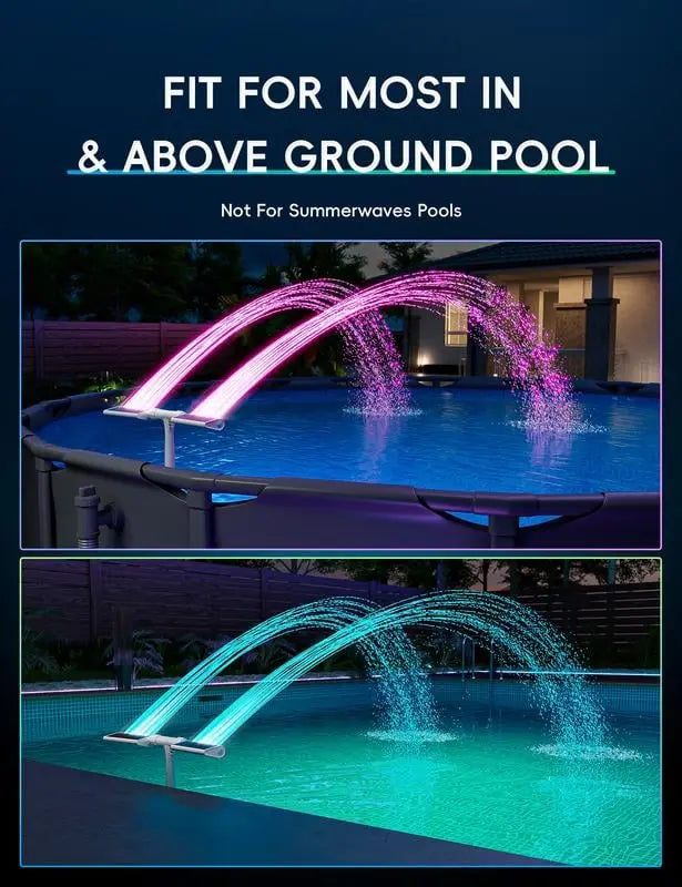 RadiantGlow™ — Turn Your Pool Into a Mesmerizing Oasis of Cool Mist and Magical Light