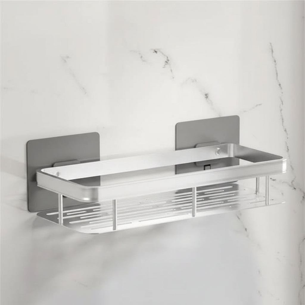 Elegant Adhesive Shelf for Effortless Bathroom Organization