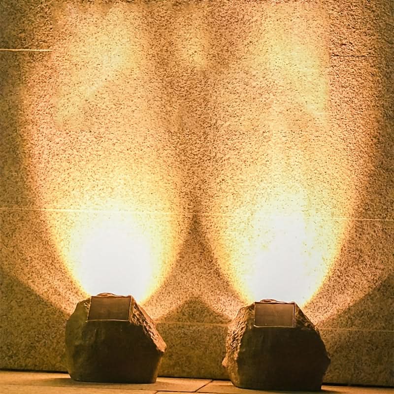 Solar-Powered Rock Garden Light for Outdoor Decoration