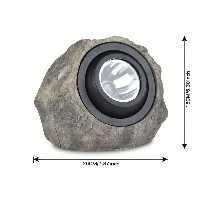 Solar-Powered Rock Garden Light for Outdoor Decoration