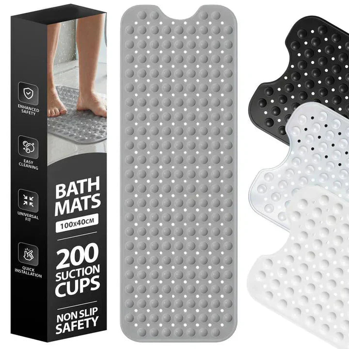 Non-skid Bath Mat | Textured Surface | Fast Water Drain | SafeStep