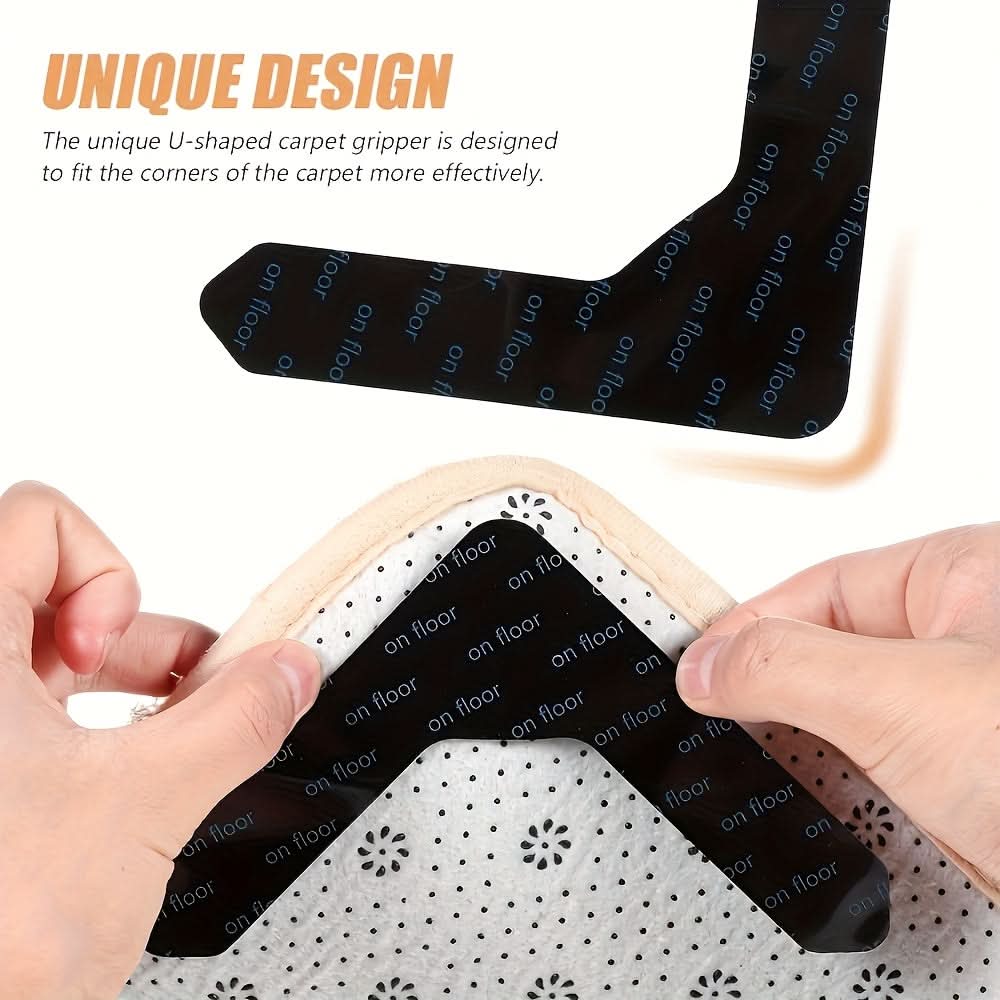 Non-Slip Carpet Adhesive Stickers – Reusable and Safe for Home or Office
