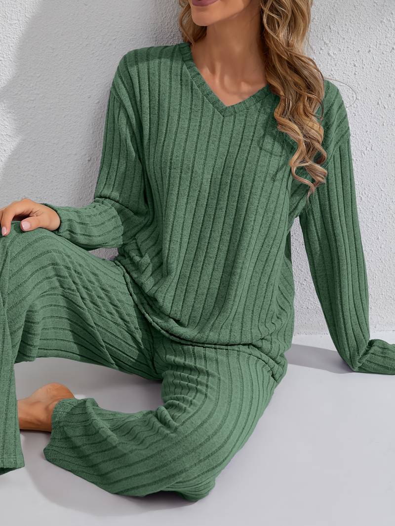 SereniSoft™ Ribbed Loungewear — Elevate Your Comfort, Command Your Confidence Every Day