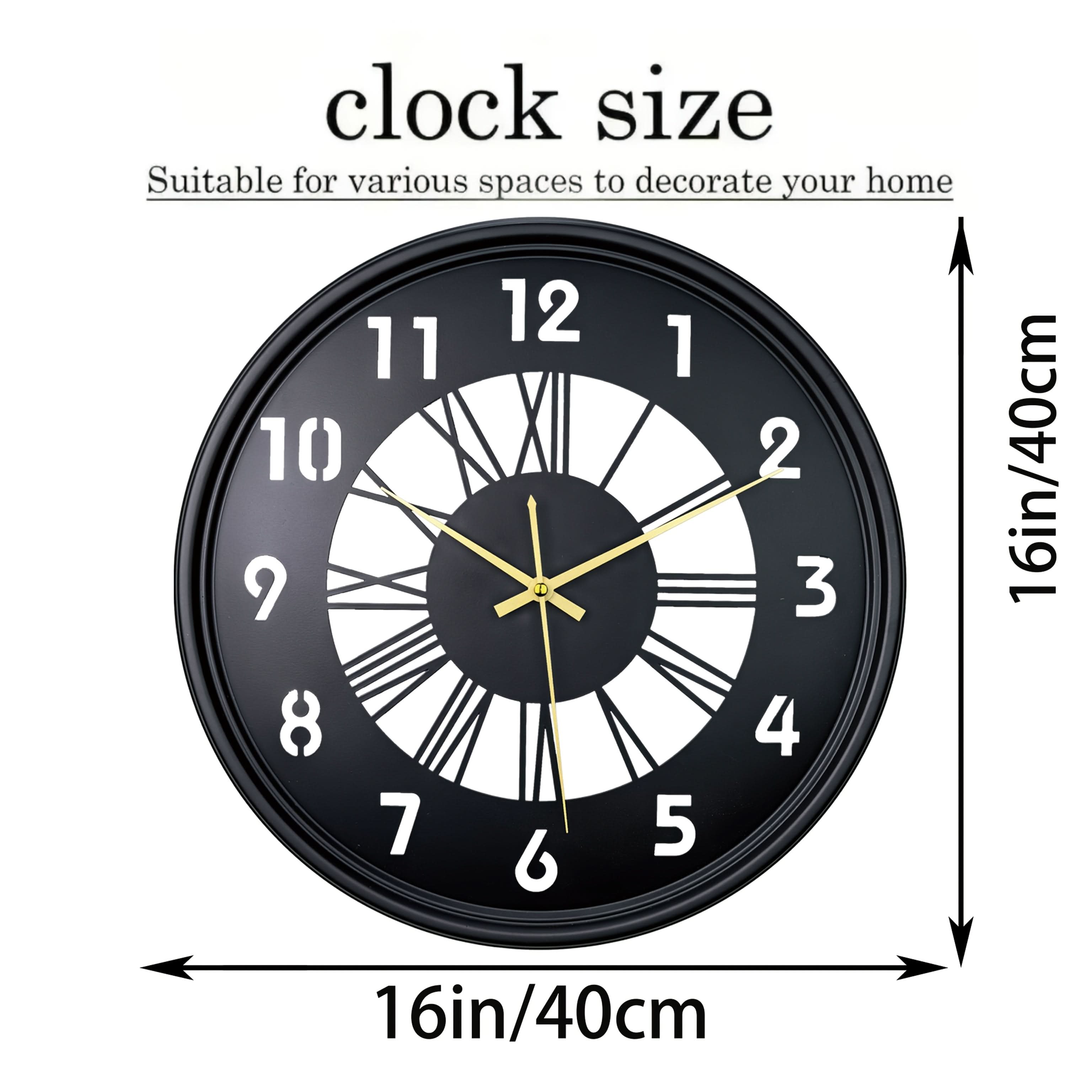 Round Wall Clock in Iron with Silent Mechanism