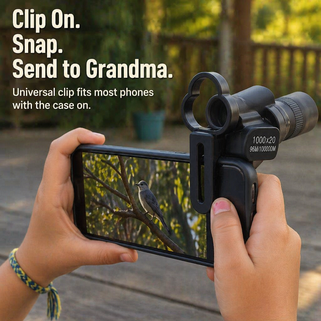 VegaScope™ Mini — Bring Distant Birds, Bugs and Mountains Right Into Your Kid's Pocket