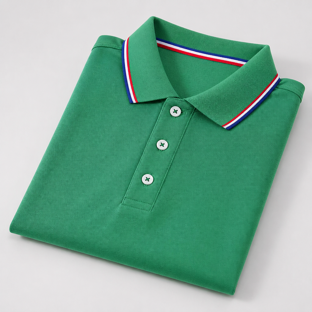 ValorCore™ – Classic Polo Shirt Set with Signature Striped Collar, Wrinkle-Free