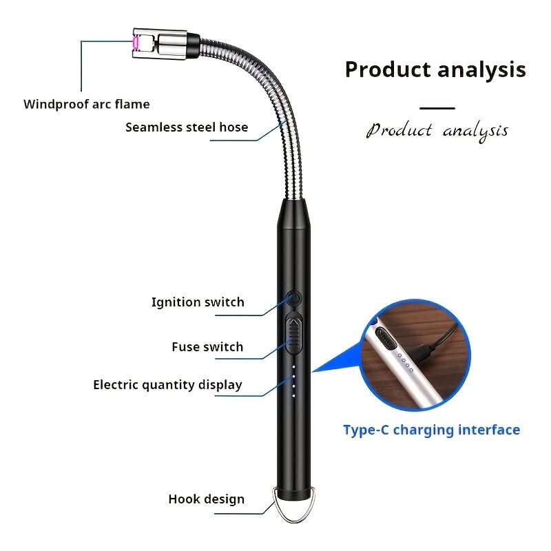 Travel-Friendly Windproof Lighter for Outdoor Cooking
