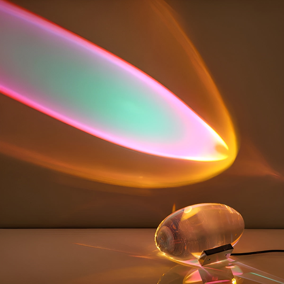Oval Shaped Table Lamp with Warm Ambient Glow