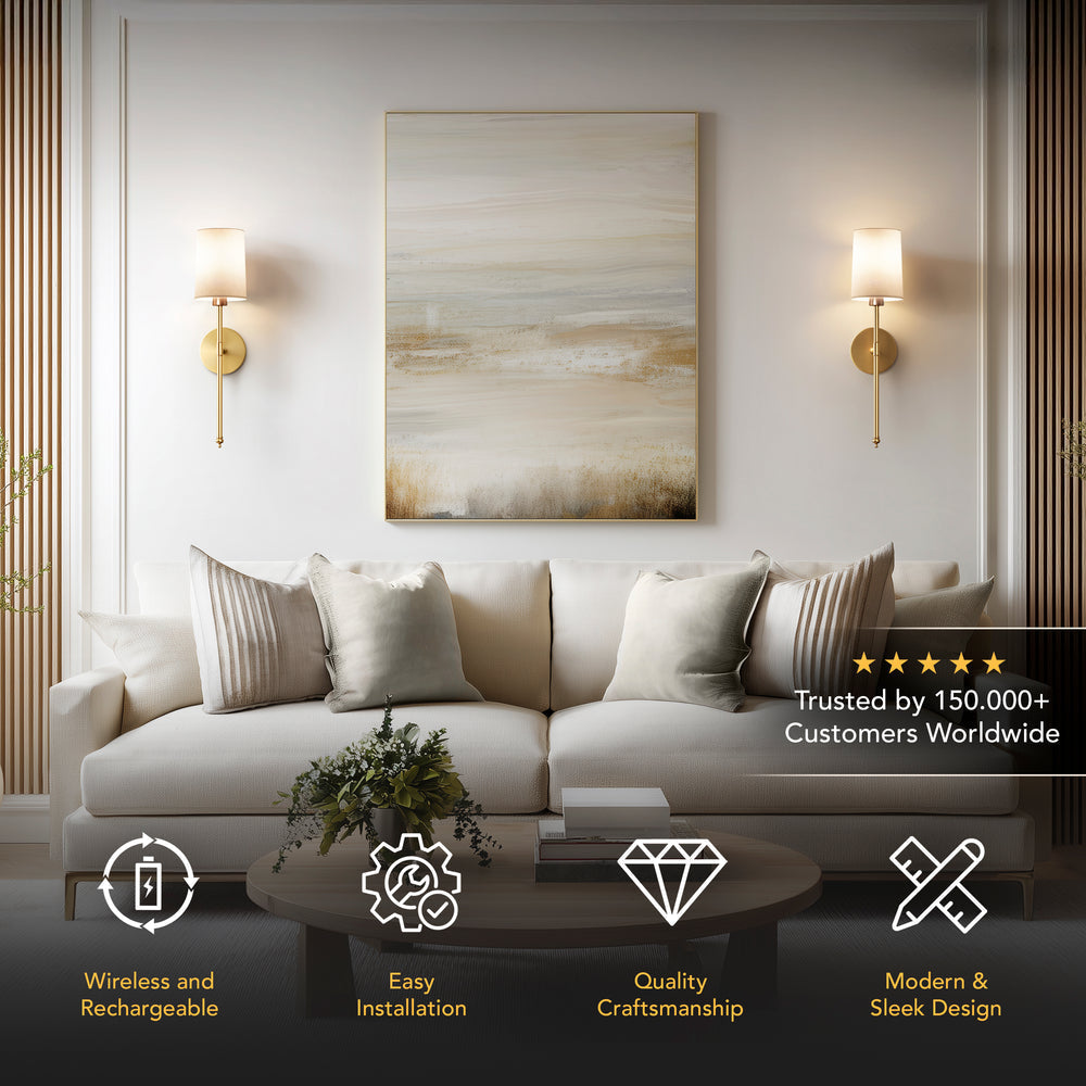 Cordless Wall Light with Remote – No-Drill Setup