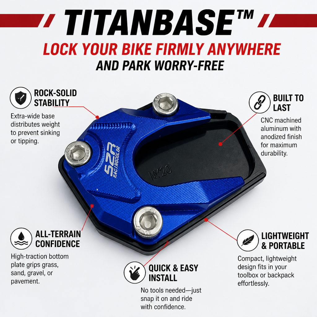 TitanBase™ — Lock Your Bike Firmly Anywhere and Park Worry-Free