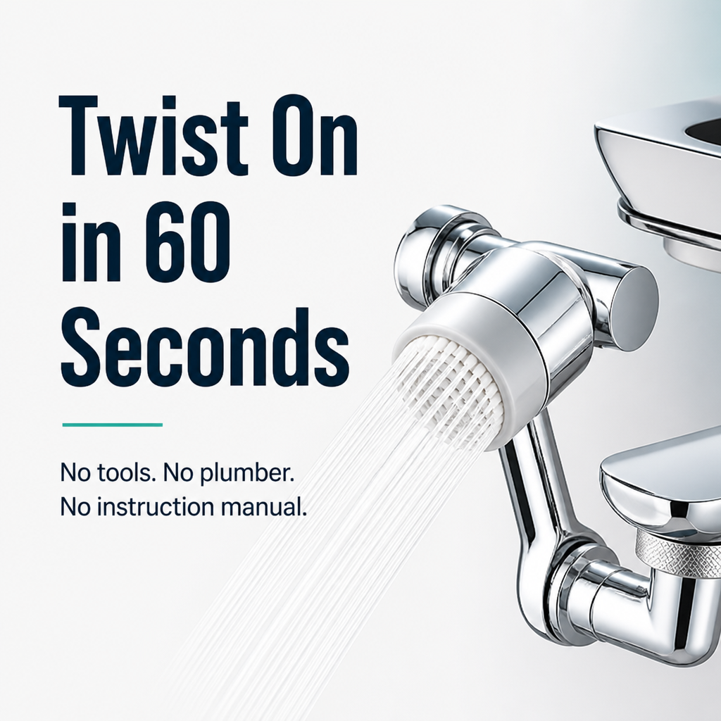 HydraFlex™ — No More Splashing, Access Every Sink Corner Instantly | 60-Day Guarantee