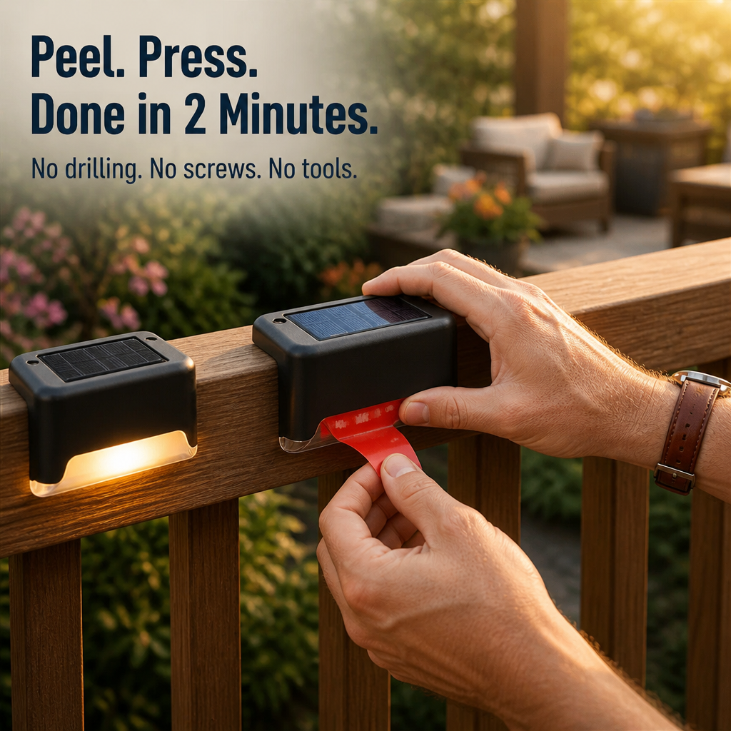 SolarGarden™ — Illuminate Your Deck All Night Without Any Wires or Tools
