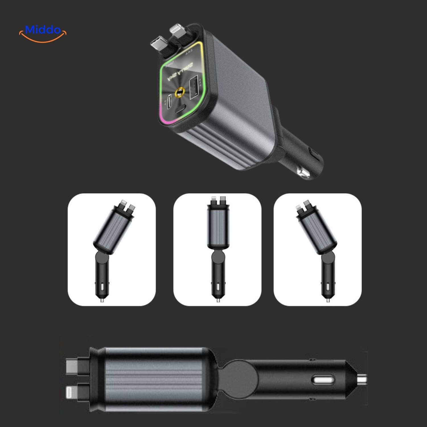VoltAura™ — Power Up Four Devices Quickly & Illuminate Your Night Journey Sky