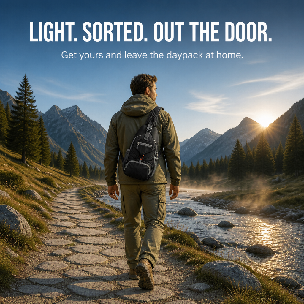 SmartPack™ — Hold Your Phone, Wallet & Water Bottle Minus the Backpack Bulk