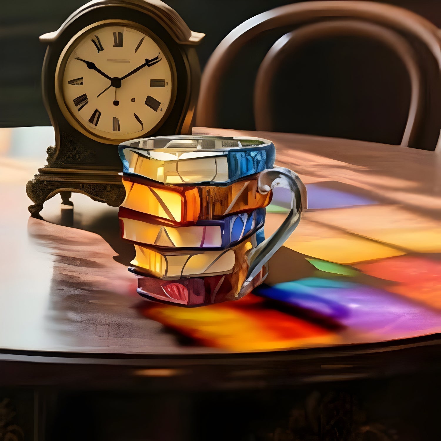 Mug | 3D Unique Design Cup | Handmade & Colorful | For Coffee & Tea | BookLume