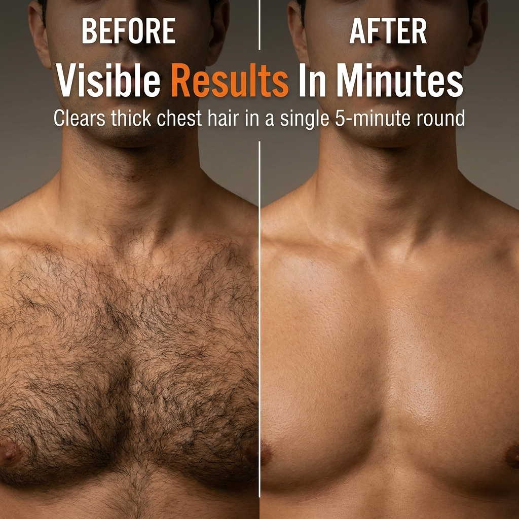 BareCraft™ — Silky Chest, Back & Intimate Hair Removal in 5 Easy Minutes