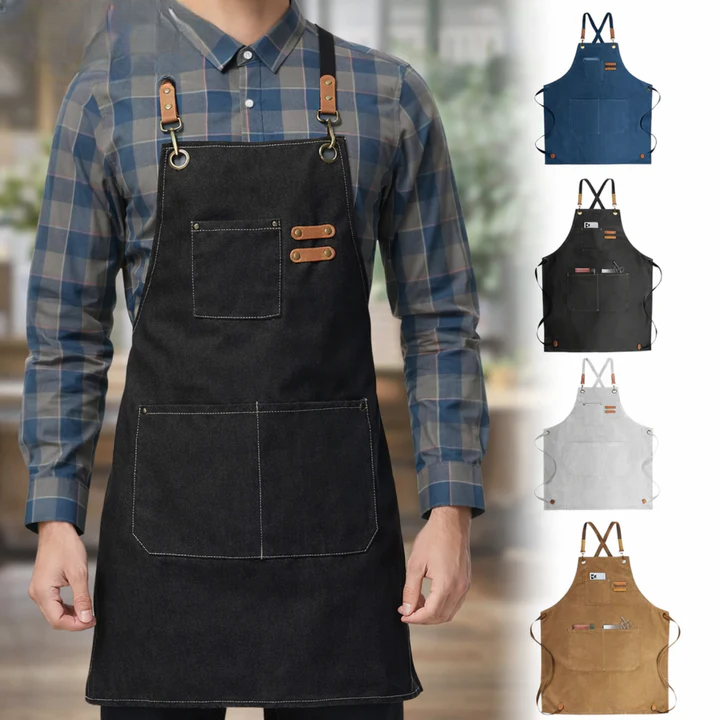 Canvas Craft Apron | Crossback Straps | Pockets for Tools | HandHaven