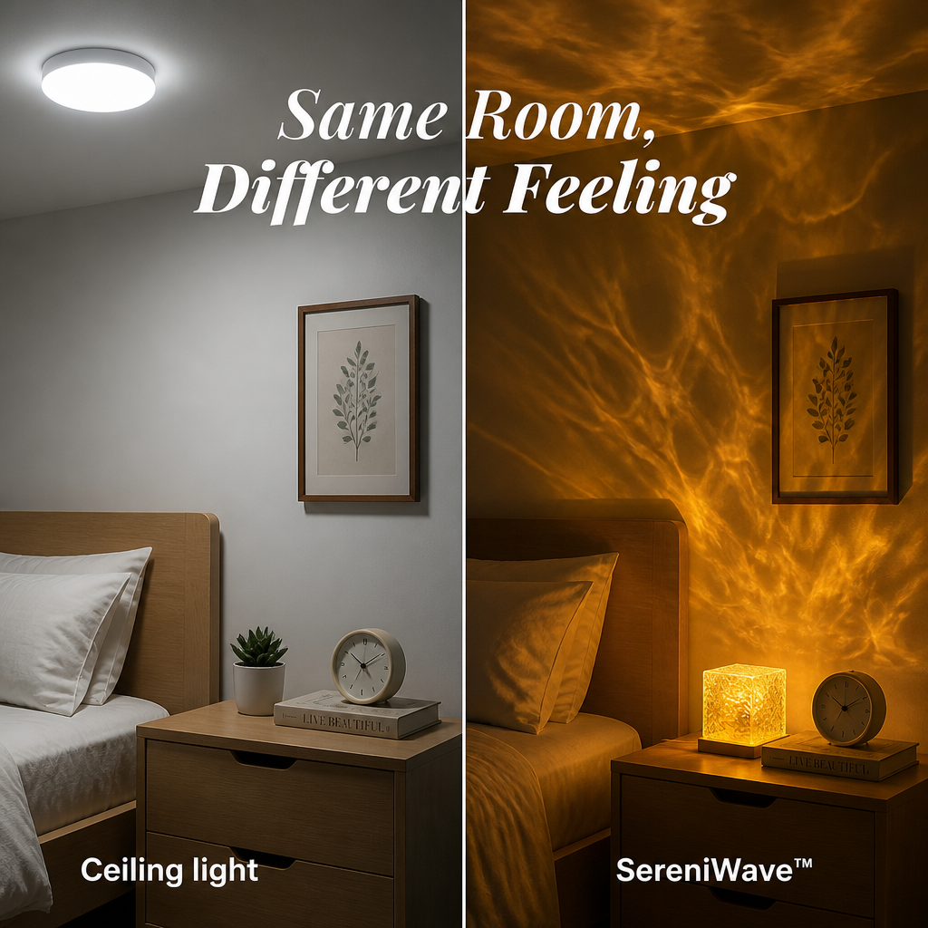 SereniWave™ — Envelop Your Space in Gentle, Rolling Water-Wave Light