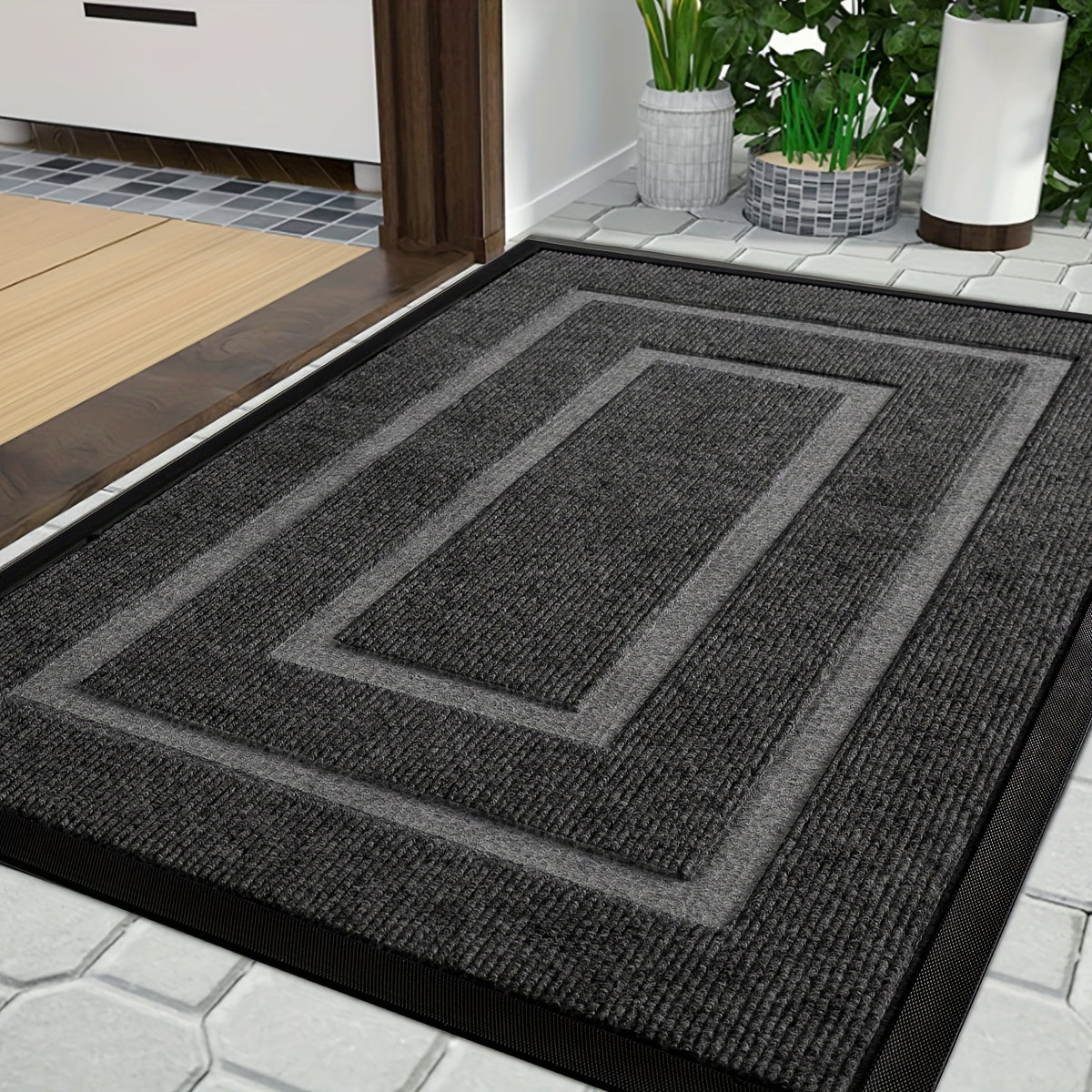 Stylish and Sturdy Welcome Mat for Holiday Entrances