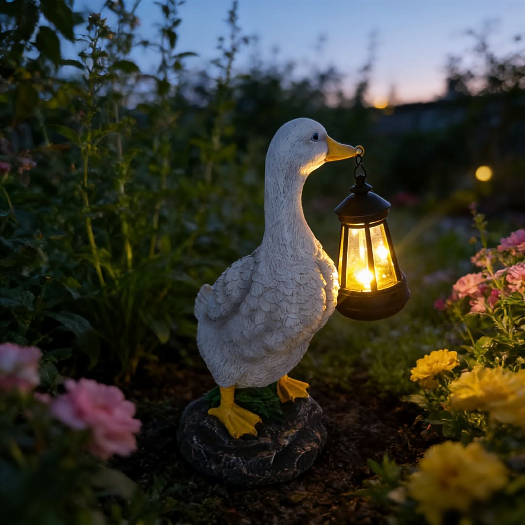 Solar Garden Lamp - Decorative Duck Design