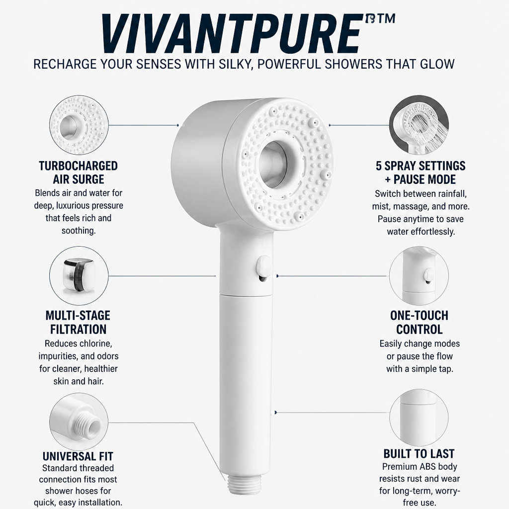 VivantPure™ — Recharge Your Senses with Silky, Powerful Showers That Glow