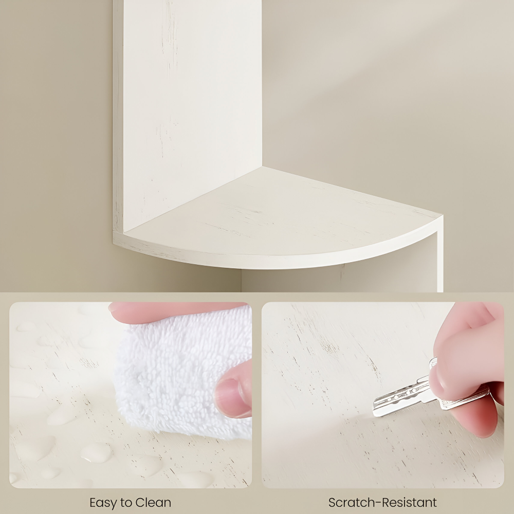 Corner Shelf 5 Tiers | Zigzag Design with Shelves | Space-Efficient Corner Placement | CornerZig