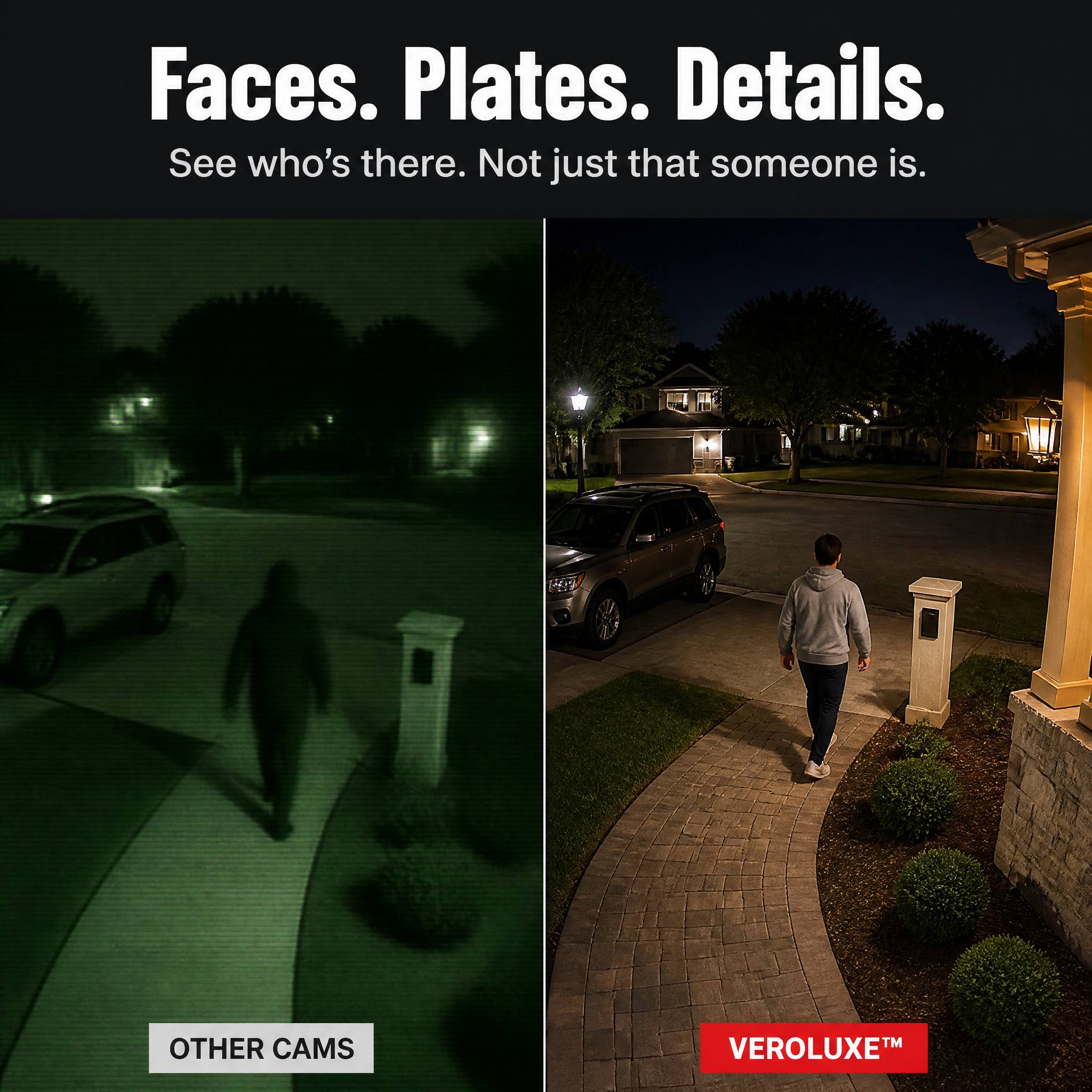 VeroLuxe™ Solar Security Cam — Monitor Every Angle Night and Day, Wire-Free Convenience